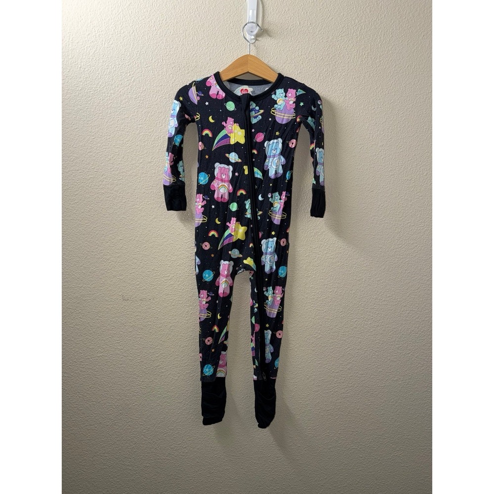 Girls Birdie Bean Care Bear Bamboo Zip PJ Size 18-24 Months